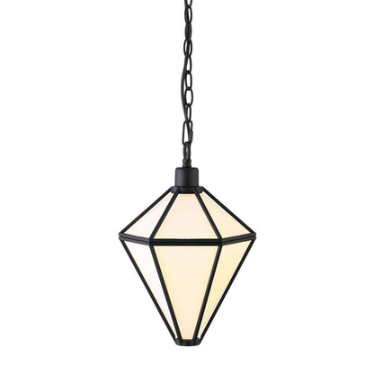 Hudson & Canal - Adara 10in Wide Pendant with Glass Shade in Blackened Bronze/White - PD1801 veiw 3