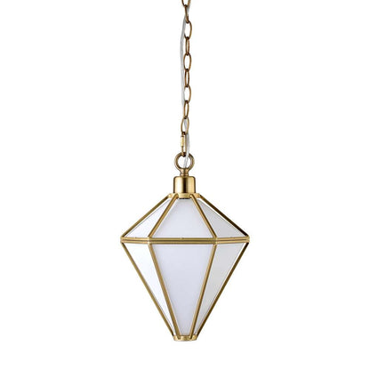 Hudson & Canal - Adara 10in Wide Pendant with Glass Shade in Brushed Brass/White - PD1802 veiw 1