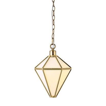 Hudson & Canal - Adara 10in Wide Pendant with Glass Shade in Brushed Brass/White - PD1802 veiw 3