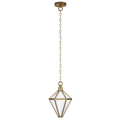 Hudson & Canal - Adara 10in Wide Pendant with Glass Shade in Brushed Brass/White - PD1802 veiw 4