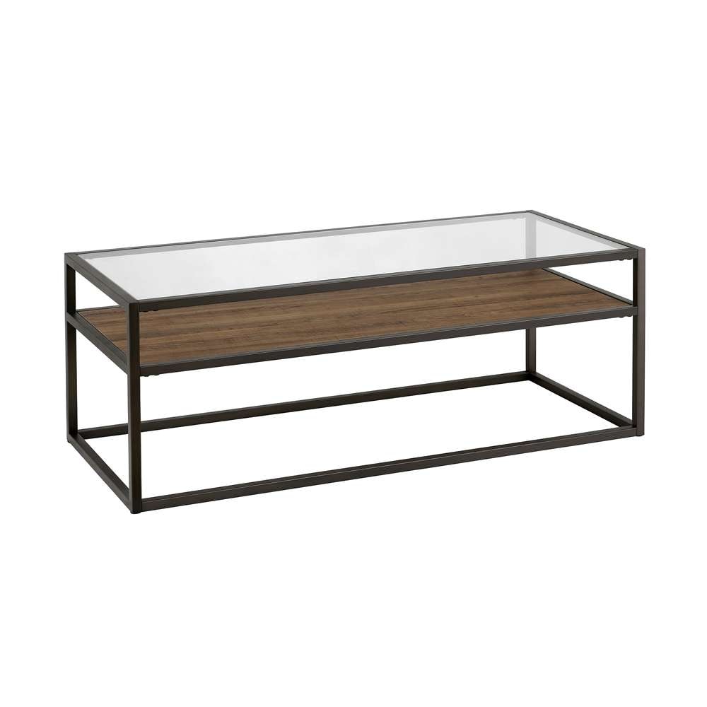Hudson & Canal - Addison 46in Wide Rectangular Coffee Table in Blackened Bronze - CT0160 veiw 4