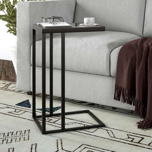 Hudson & Canal - Alexis 16in Wide Rectangular Side Table in Blackened Bronze - ST1352 veiw 2