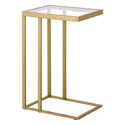 Hudson & Canal - Alexis 16in Wide Rectangular Side Table in Brass - ST1353 veiw 1