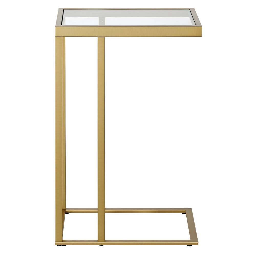 Hudson & Canal - Alexis 16in Wide Rectangular Side Table in Brass - ST1353 veiw 3