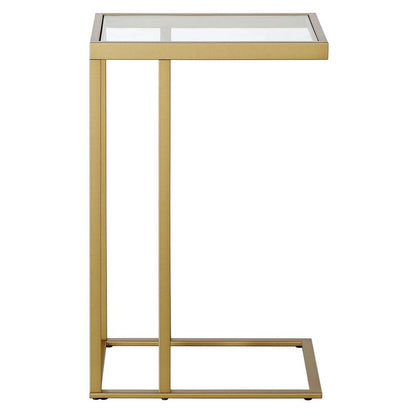 Hudson & Canal - Alexis 16in Wide Rectangular Side Table in Brass - ST1353 veiw 3