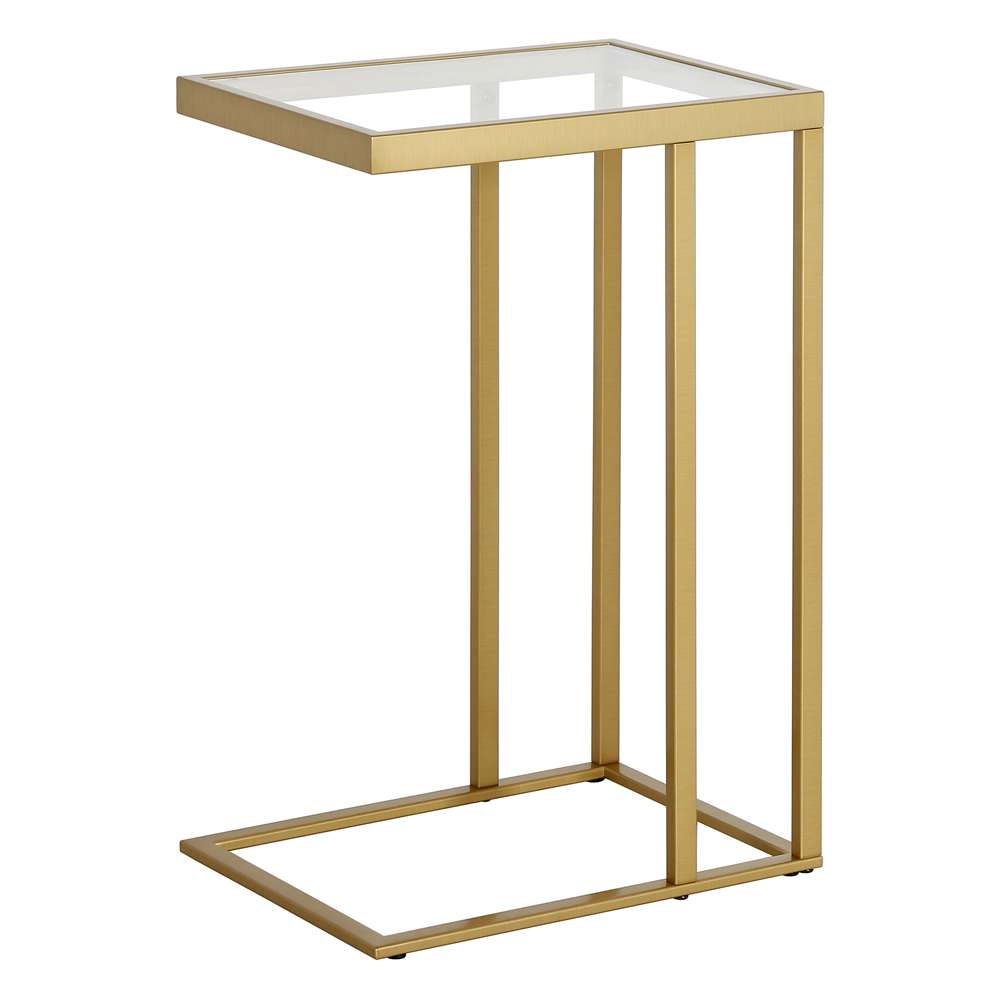 Hudson & Canal - Alexis 16in Wide Rectangular Side Table in Brass - ST1353 veiw 4