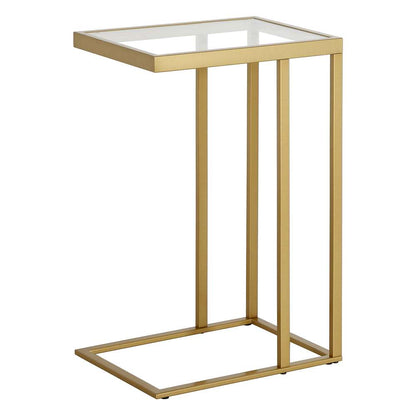 Hudson & Canal - Alexis 16in Wide Rectangular Side Table in Brass - ST1353 veiw 4