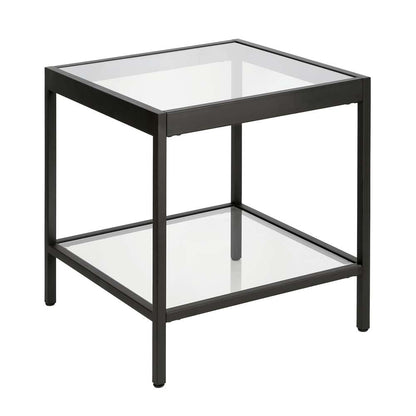 Hudson & Canal - Alexis 20in Wide Square Side Table in Blackened Bronze - ST0379 veiw 1