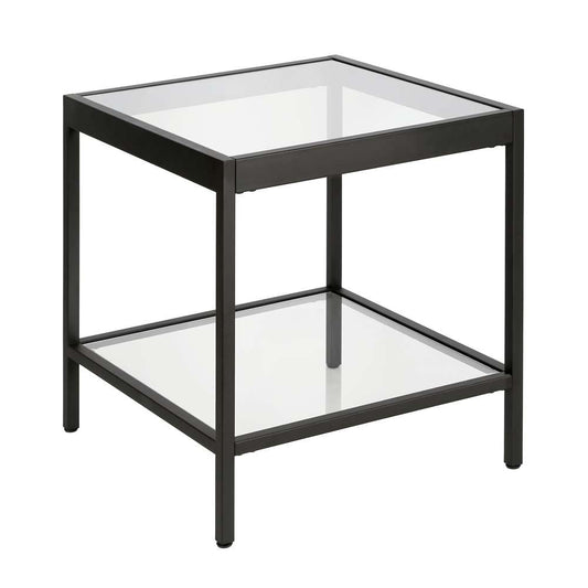 Hudson & Canal - Alexis 20in Wide Square Side Table in Blackened Bronze - ST0379 veiw 1