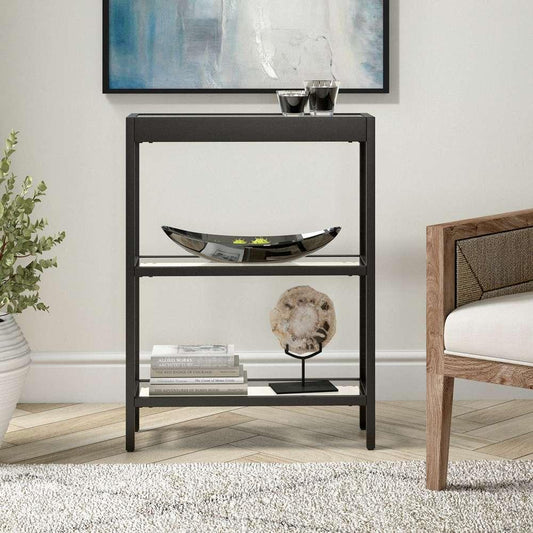 Hudson & Canal - Alexis 22in Wide Rectangular Console Table in Blackened Bronze - AT1168 veiw 2