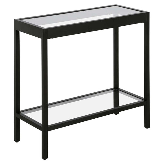 Hudson & Canal - Alexis 24in Wide Rectangular Side Table in Blackened Bronze - ST1319 veiw 1