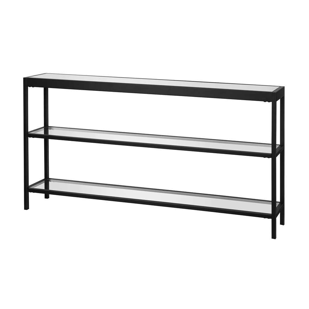 Hudson & Canal - Alexis 55in Wide Rectangular Console Table in Blackened Bronze - AT0233 veiw 4