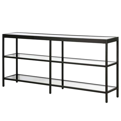 Hudson & Canal - Alexis 64in Wide Rectangular Console Table in Blackened Bronze - AT0591 veiw 4