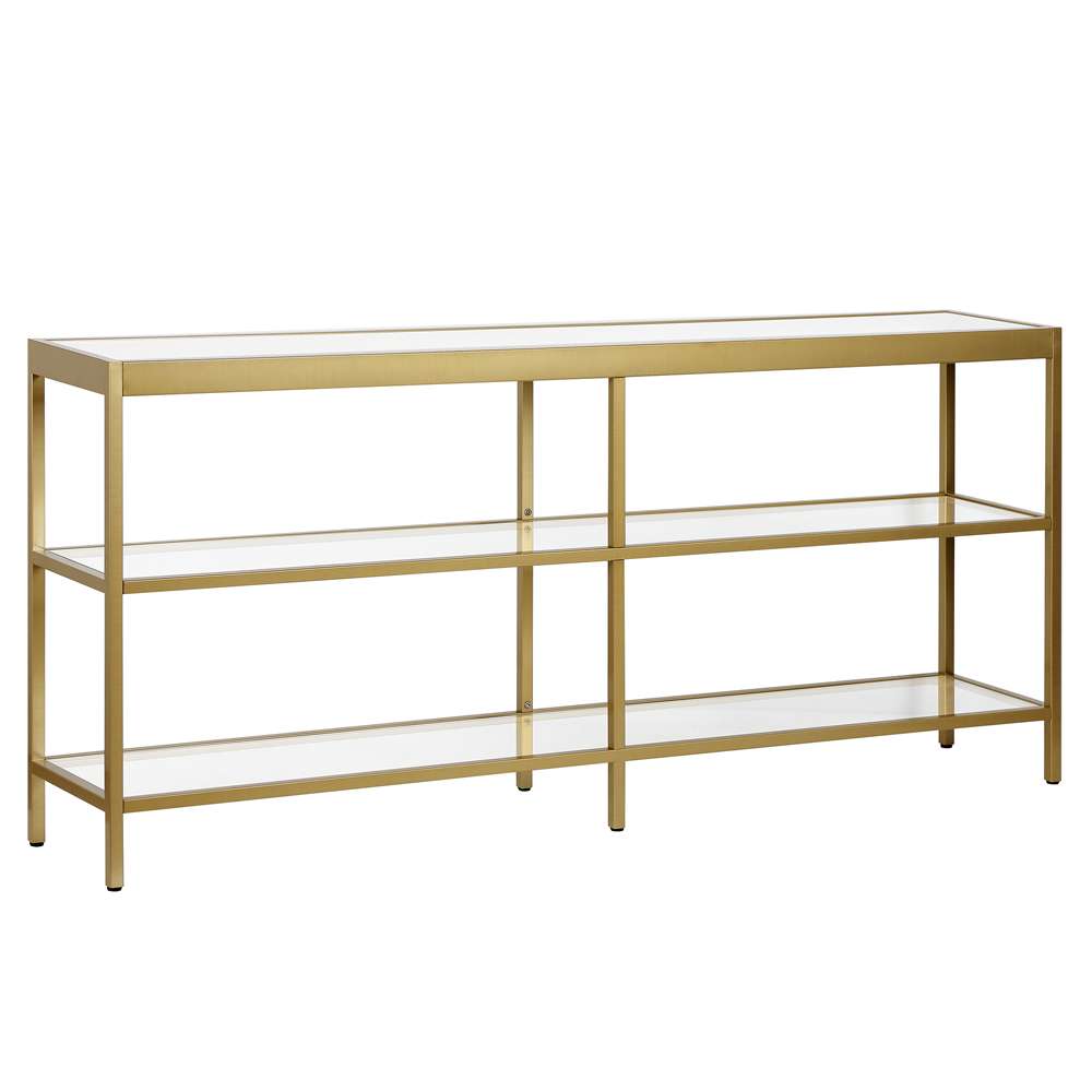 Hudson & Canal - Alexis 64in Wide Rectangular Console Table in Brass - AT0592 veiw 1