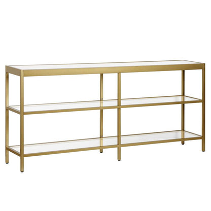 Hudson & Canal - Alexis 64in Wide Rectangular Console Table in Brass - AT0592 veiw 1