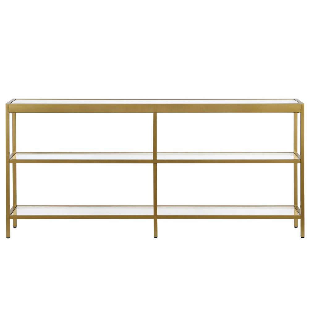 Hudson & Canal - Alexis 64in Wide Rectangular Console Table in Brass - AT0592 veiw 3
