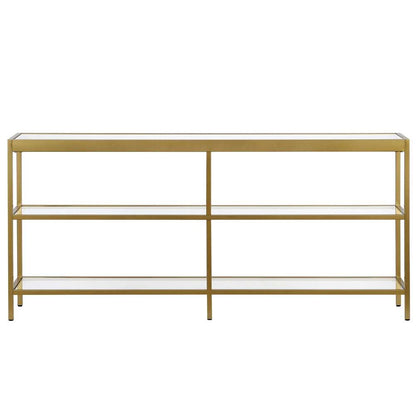 Hudson & Canal - Alexis 64in Wide Rectangular Console Table in Brass - AT0592 veiw 3