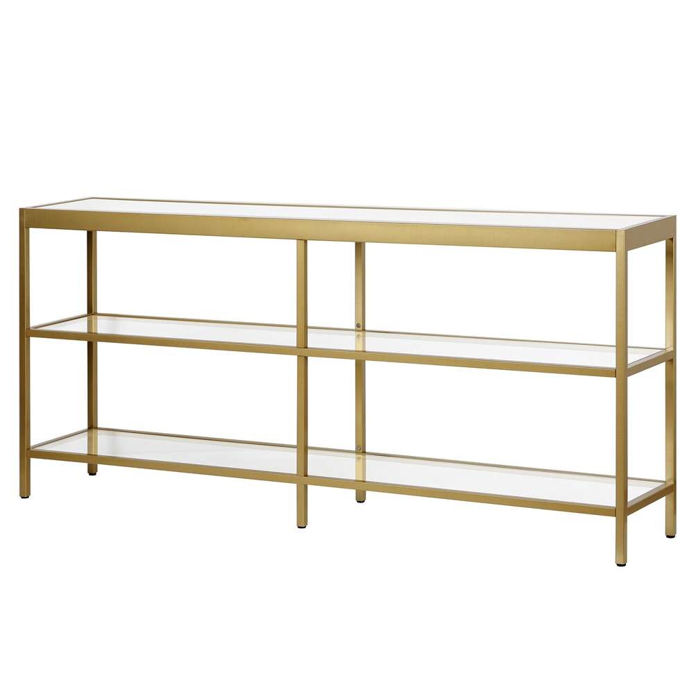Hudson & Canal - Alexis 64in Wide Rectangular Console Table in Brass - AT0592 veiw 4