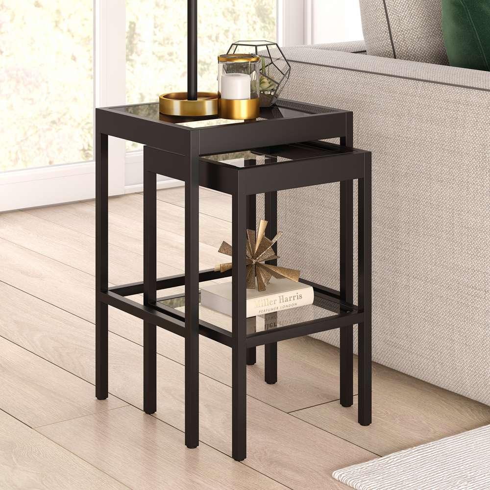 Hudson & Canal - Alexis Rectangular & Square Nested Side Table in Blackened Bronze - ST0388 veiw 2