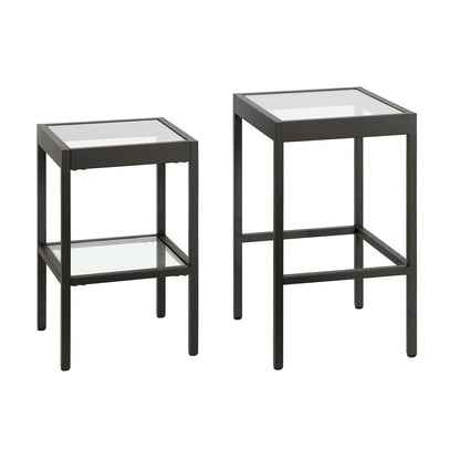 Hudson & Canal - Alexis Rectangular & Square Nested Side Table in Blackened Bronze - ST0388 veiw 3