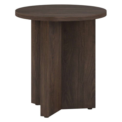 Hudson & Canal - Anders 20in Wide Round Side Table in Alder Brown - ST2107 veiw 3