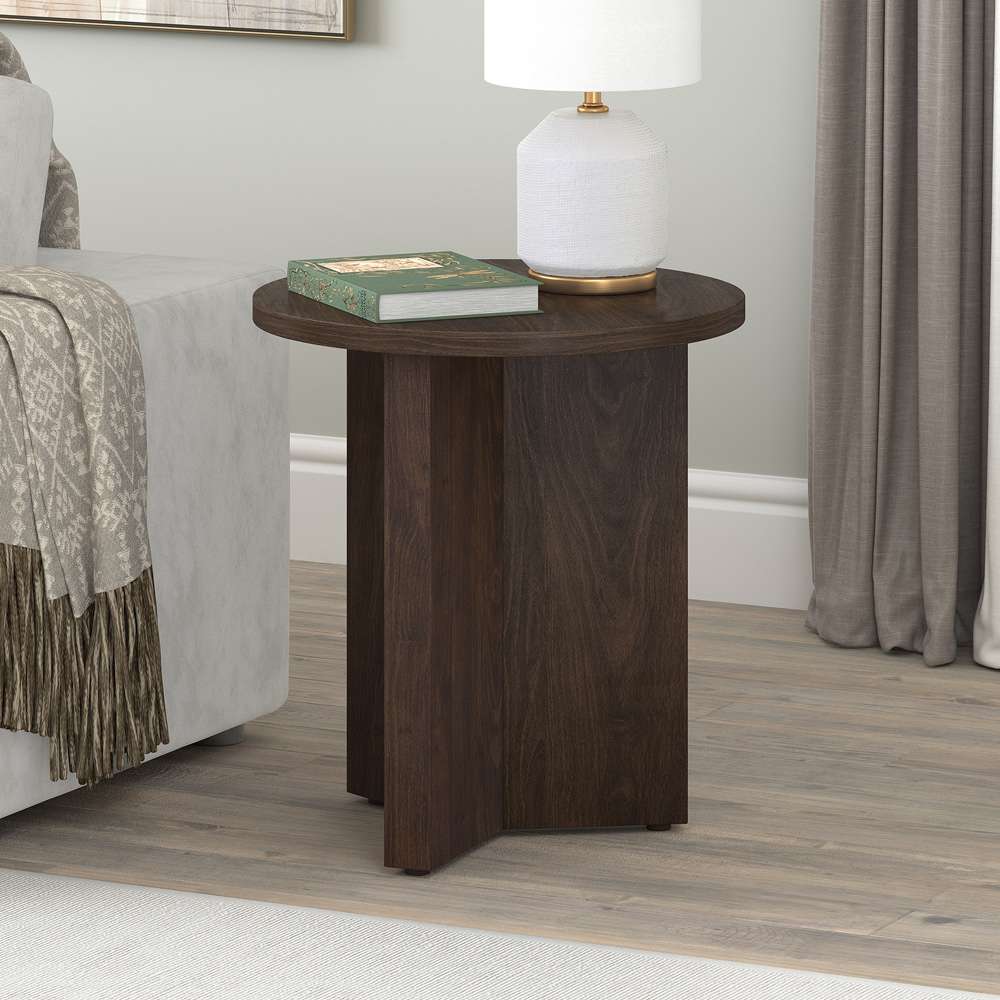 Hudson & Canal - Anders 20in Wide Round Side Table in Alder Brown - ST2107 veiw 5
