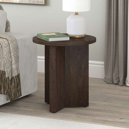 Hudson & Canal - Anders 20in Wide Round Side Table in Alder Brown - ST2107 veiw 5
