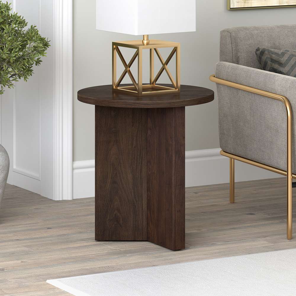Hudson & Canal - Anders 20in Wide Round Side Table in Alder Brown - ST2107 veiw 6