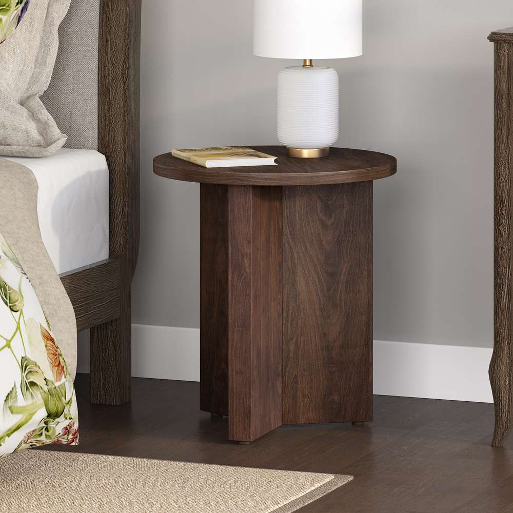 Hudson & Canal - Anders 20in Wide Round Side Table in Alder Brown - ST2107 veiw 7