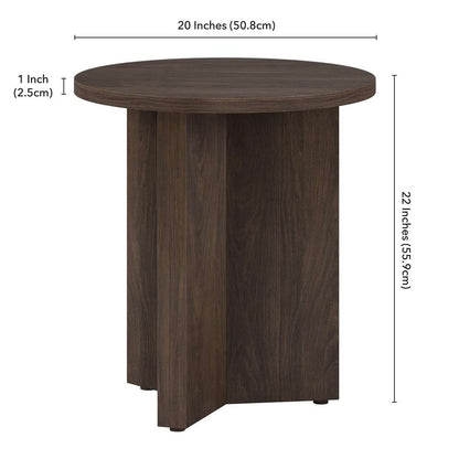 Hudson & Canal - Anders 20in Wide Round Side Table in Alder Brown - ST2107 veiw 8