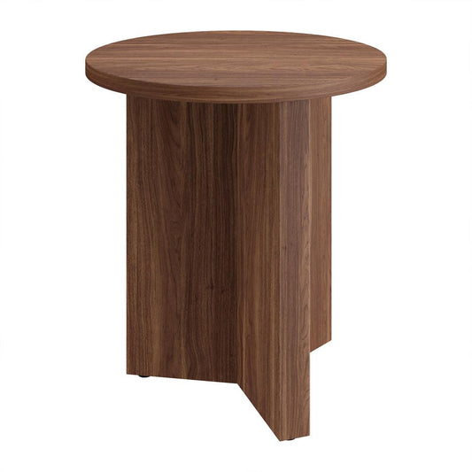 Hudson & Canal - Anders 20in Wide Round Side Table in Satin Walnut - ST2331 veiw 1