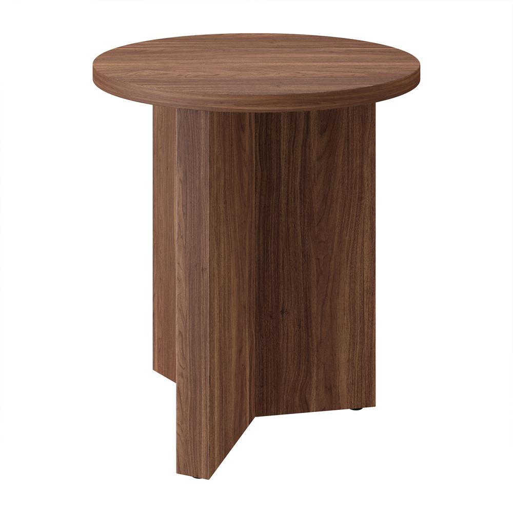 Hudson & Canal - Anders 20in Wide Round Side Table in Satin Walnut - ST2331 veiw 3