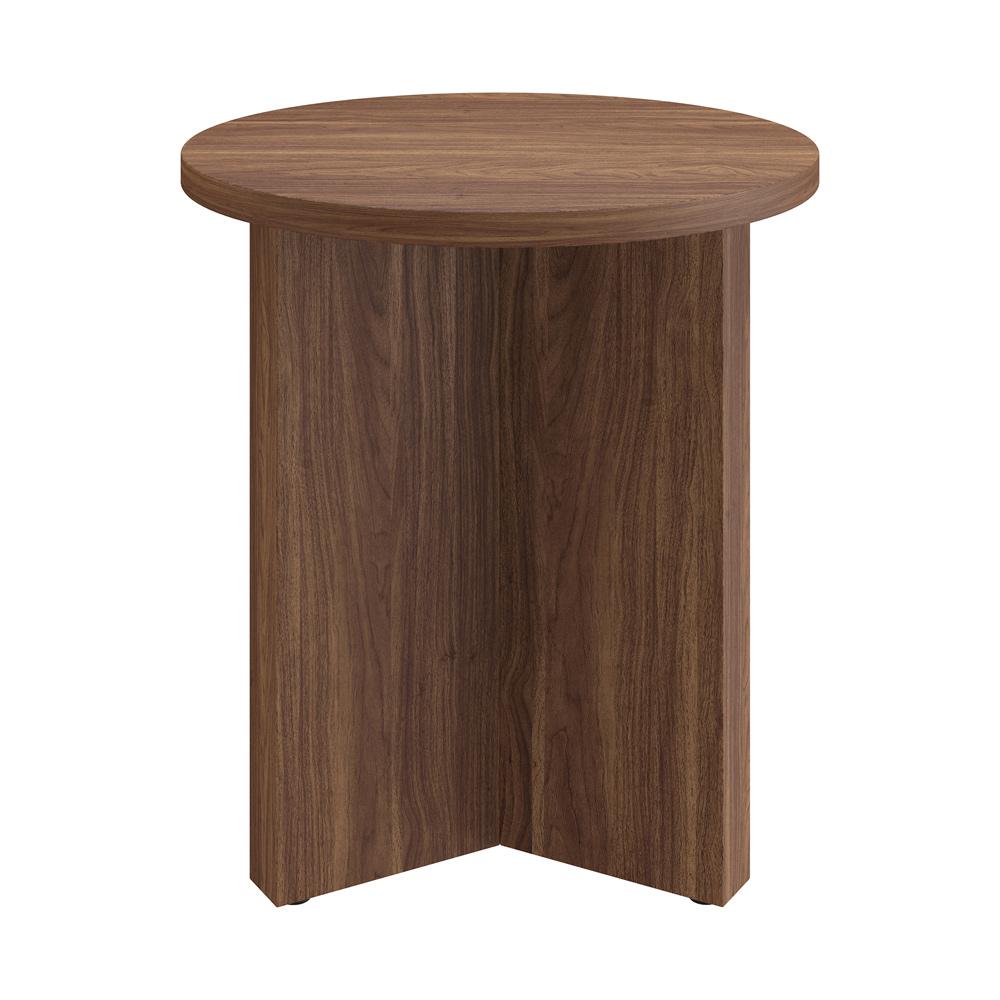 Hudson & Canal - Anders 20in Wide Round Side Table in Satin Walnut - ST2331 veiw 4