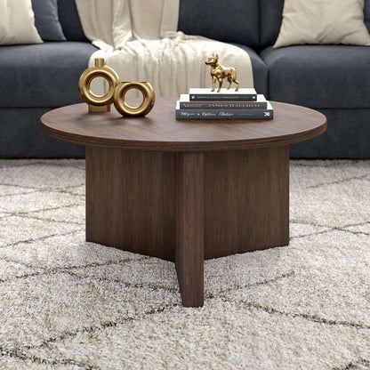 Hudson & Canal - Anders 32in Wide Round Coffee Table in Alder Brown - CT2105 veiw 5