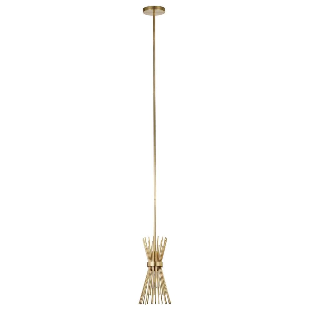 Hudson & Canal - Andromeda 7in Wide Starburst Pendant with Metal Shade in Brass/Brass - PD0695 veiw 1