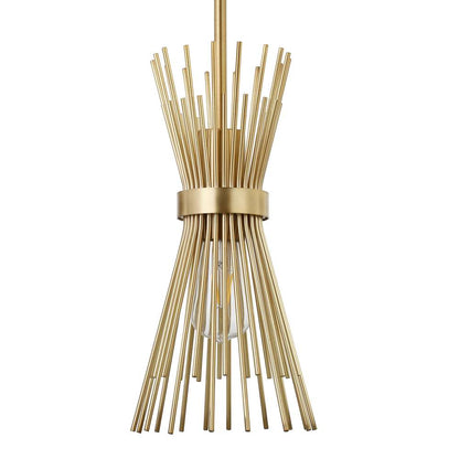 Hudson & Canal - Andromeda 7in Wide Starburst Pendant with Metal Shade in Brass/Brass - PD0695 veiw 3