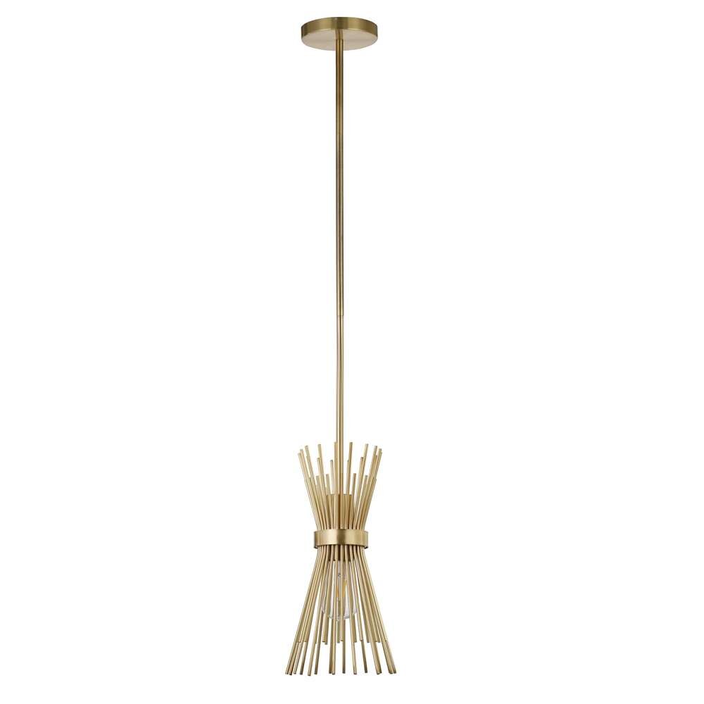 Hudson & Canal - Andromeda 7in Wide Starburst Pendant with Metal Shade in Brass/Brass - PD0695 veiw 4