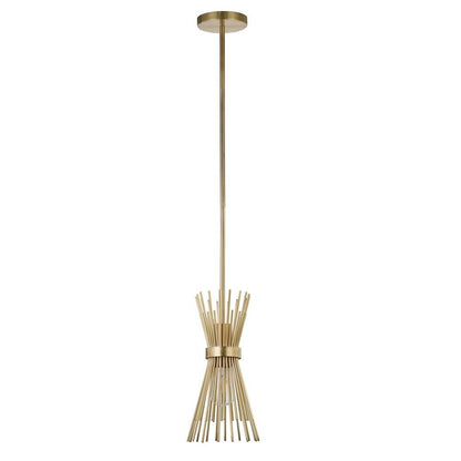 Hudson & Canal - Andromeda 7in Wide Starburst Pendant with Metal Shade in Brass/Brass - PD0695 veiw 4