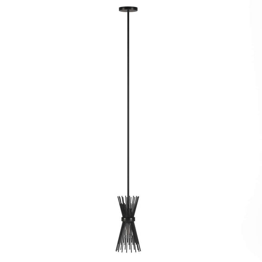 Hudson & Canal - Andromeda 7in Wide Starburst Pendant with Metal Shade in Blackened Bronze/Blackened Bronze - PD0694 veiw 1