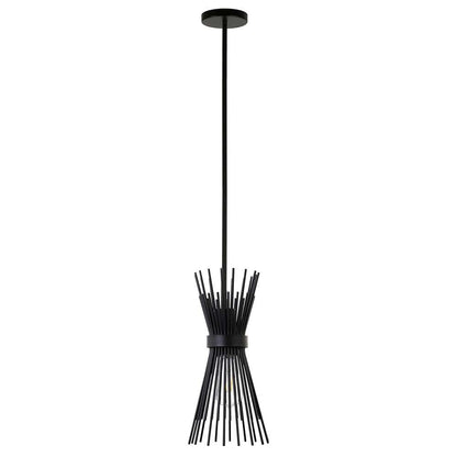 Hudson & Canal - Andromeda 7in Wide Starburst Pendant with Metal Shade in Blackened Bronze/Blackened Bronze - PD0694 veiw 3