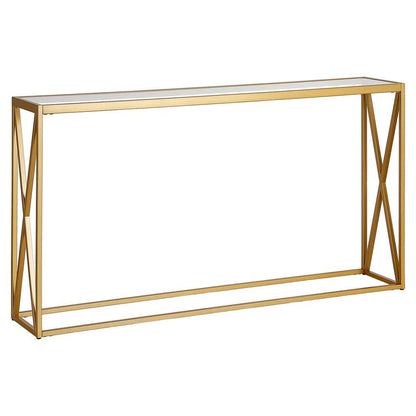 Hudson & Canal - Arlo 55in Wide Rectangular Console Table in Brass - AT0902 veiw 1