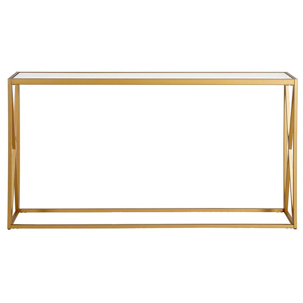 Hudson & Canal - Arlo 55in Wide Rectangular Console Table in Brass - AT0902 veiw 3