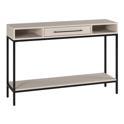 Hudson & Canal - Arroyo 45in Wide Rectangular Console Table in Blackened Bronze/Alder White - AT2152 veiw 1