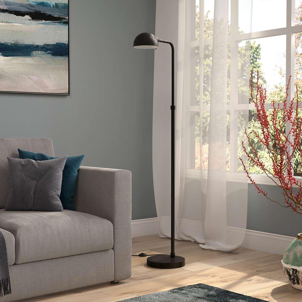 Hudson & Canal - Arundel 66in Tall Integrated LED Floor Lamp with Metal Shade in Blackened Bronze - FL1580 veiw 2
