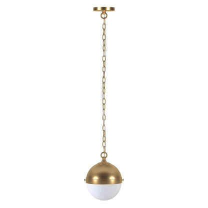 Hudson & Canal - Aurora 9in Wide Pendant with Glass Shade in Brass/White Milk - PD1920 veiw 1