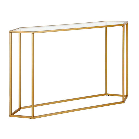 Hudson & Canal - Beck 48in Wide Hexagonal Console Table in Brass - AT0552 veiw 1