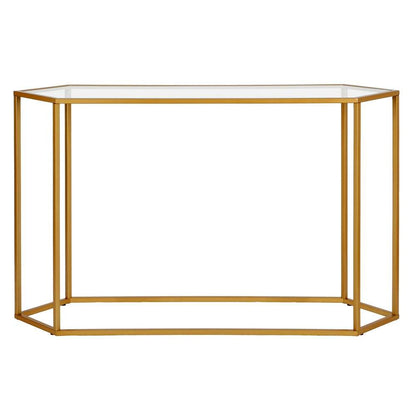 Hudson & Canal - Beck 48in Wide Hexagonal Console Table in Brass - AT0552 veiw 3