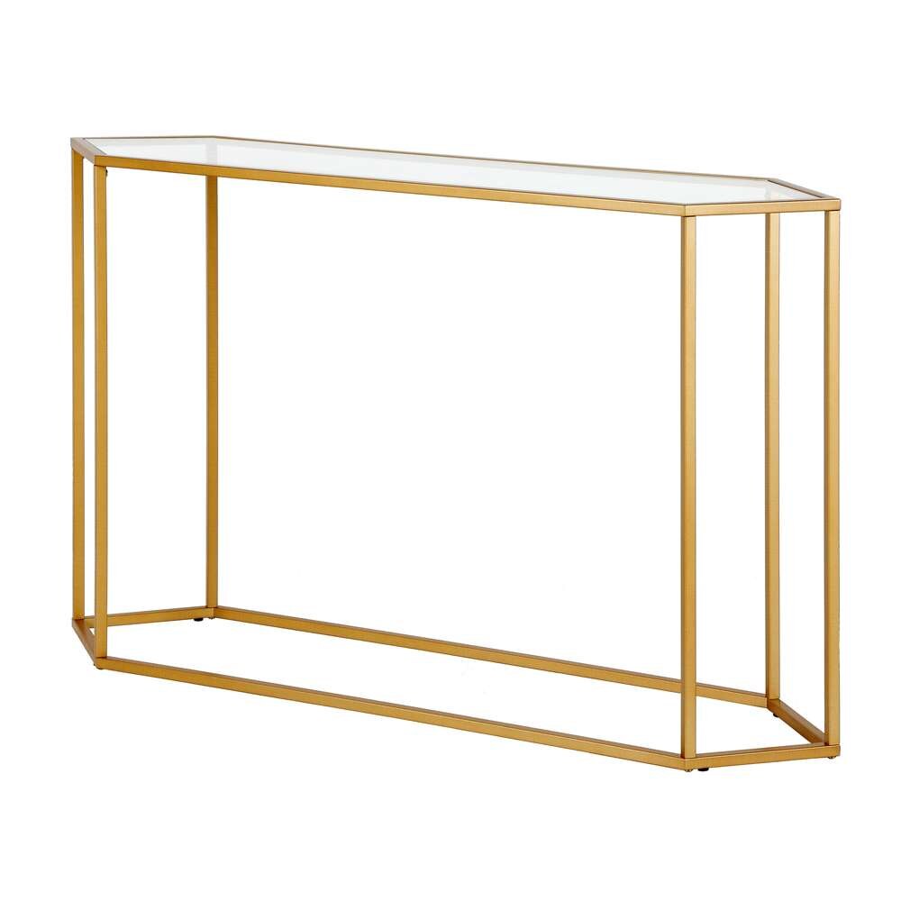 Hudson & Canal - Beck 48in Wide Hexagonal Console Table in Brass - AT0552 veiw 5