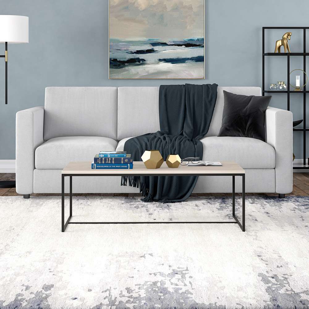 Hudson & Canal - Boone 47in Wide Rectangular Coffee Table in Alder White - CT2100 veiw 5