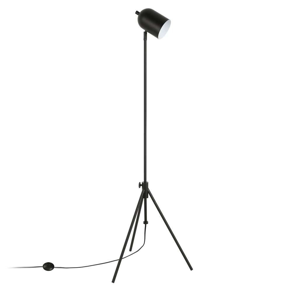 Hudson & Canal - Bruno Tripod Floor Lamp with Metal Shade in Blackened Bronze/Blackened Bronze - FL0745 veiw 1